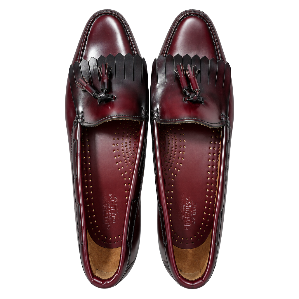 Men’s G.H. Bass Weejuns Tassel Kiltie Loafers Burgundy Leather 91/2 B 1
