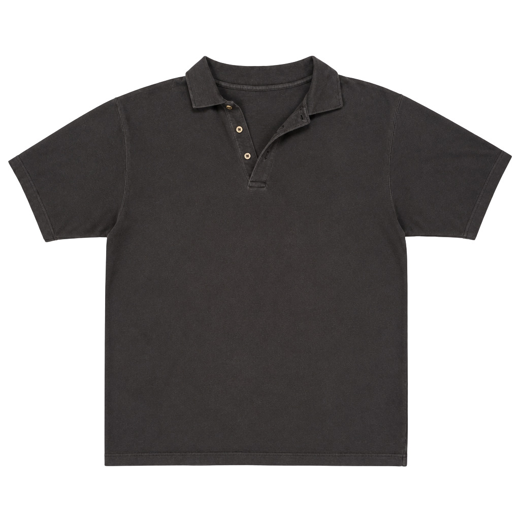 1990s Vintage Nike Polo Shirt Black Size M 1