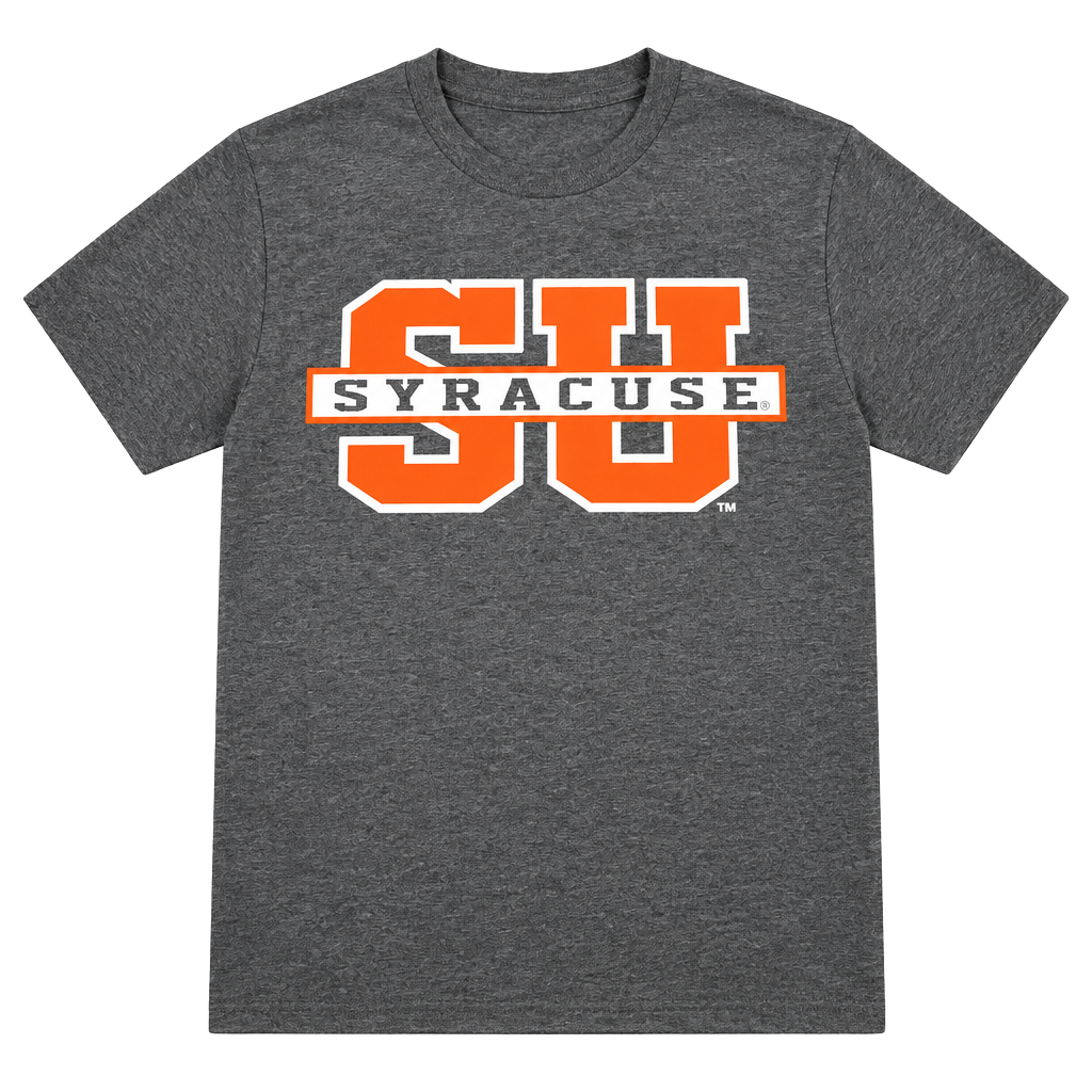 MV Sport Syracuse University T-Shirt Size S Gray Orange Graphic Tee 1