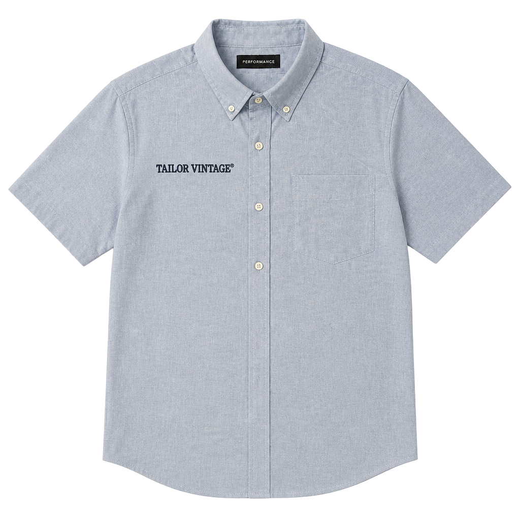 Tailor Vintage Performance Men's Light Blue Long Sleeve Button-Down Shirt 1