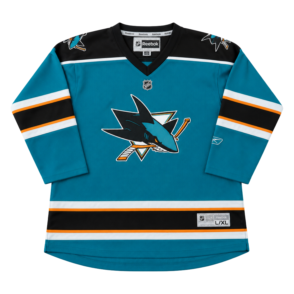 Reebok San Jose Sharks Hockey Jersey Youth L/XL 1