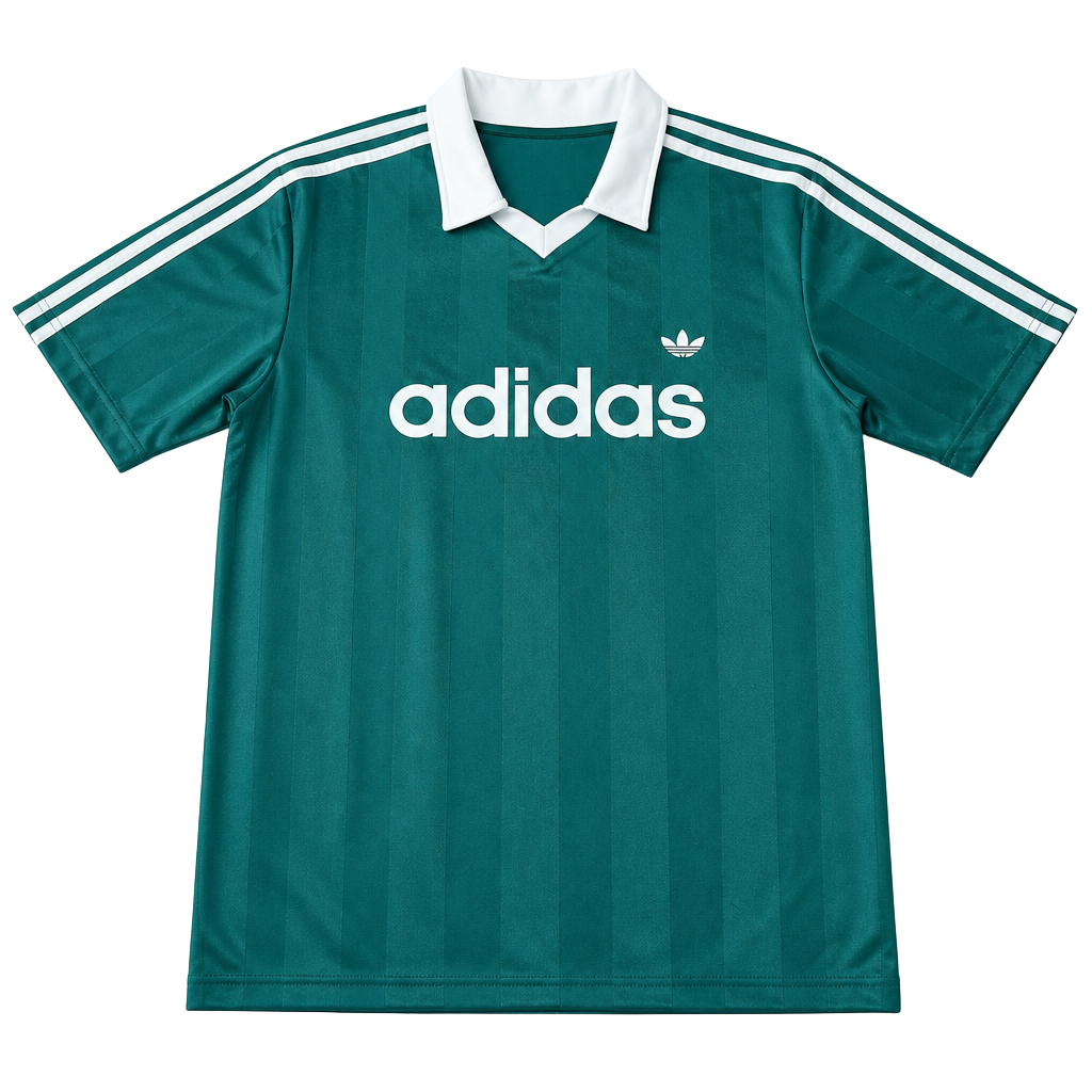 Adidas Archive Collar Engineered Jersey Green 1
