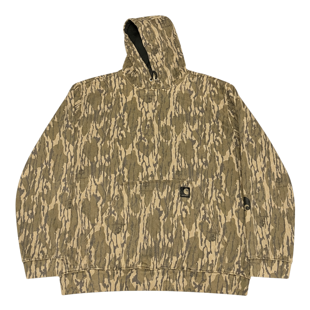 Carhartt Men's Mossy Oak Camo Loose Fit Midweight Sleeve Graphic Hoodie 1