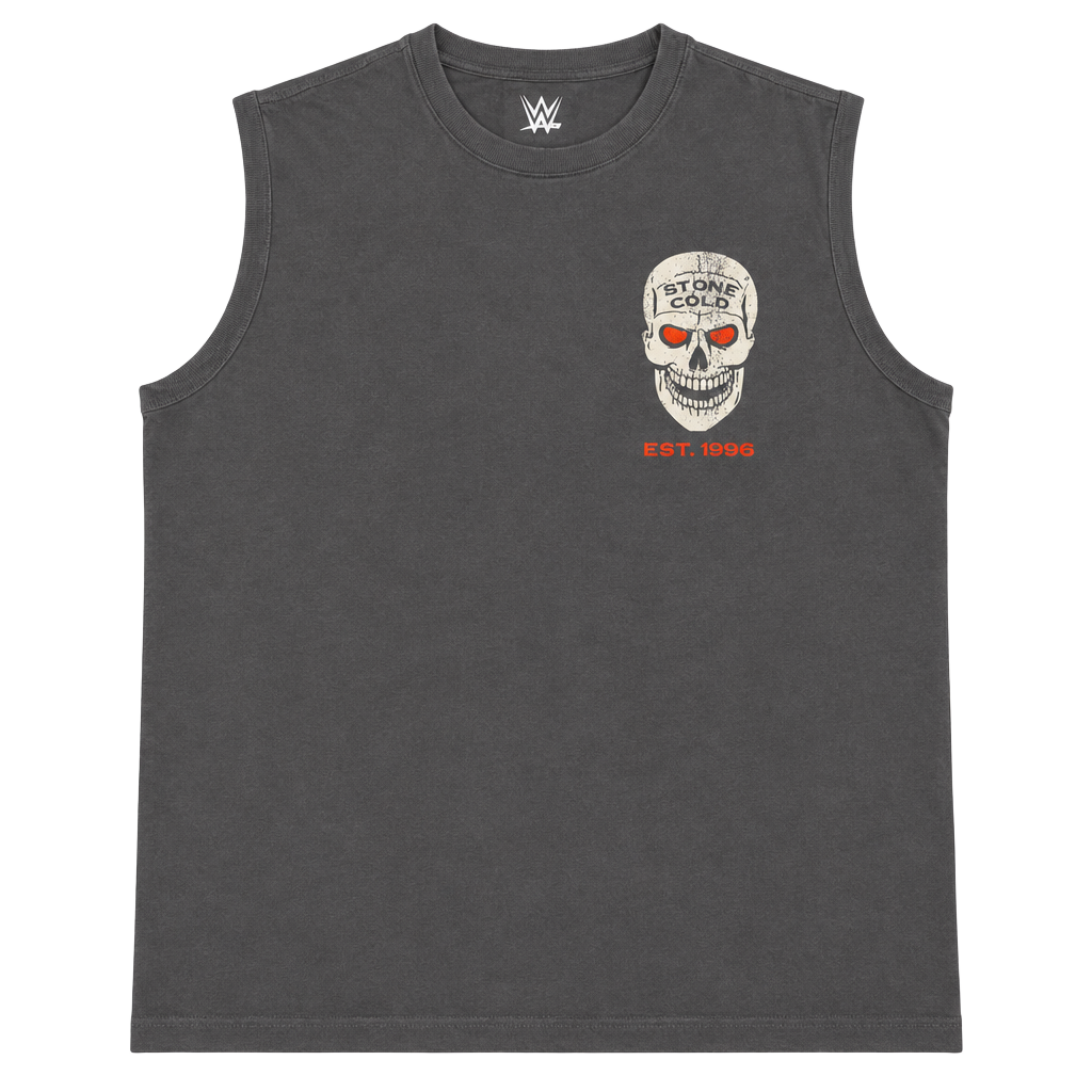 WWE Stone Cold Steve Austin Graphic Sleeveless Shirt Gray 1