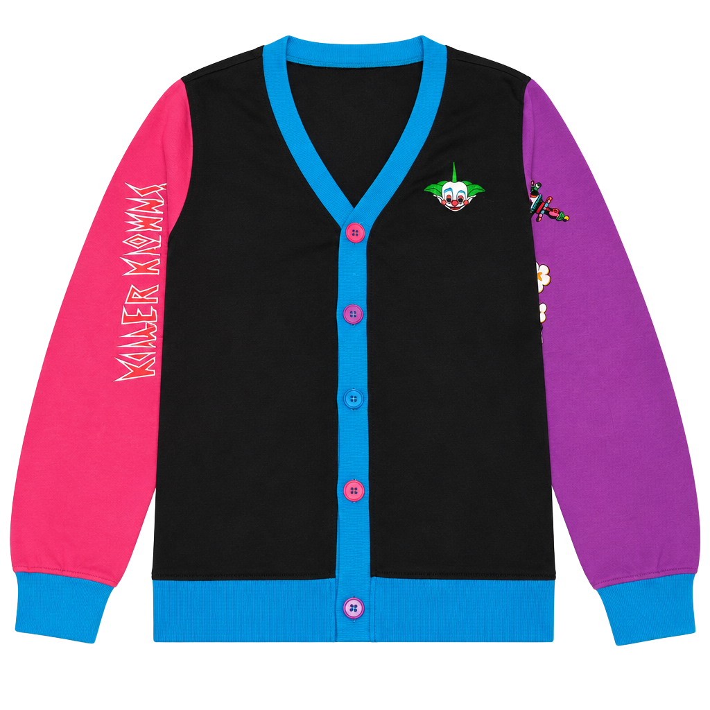 Killer Klowns From Outer Space Color-Block Button-Down Cardigan 1