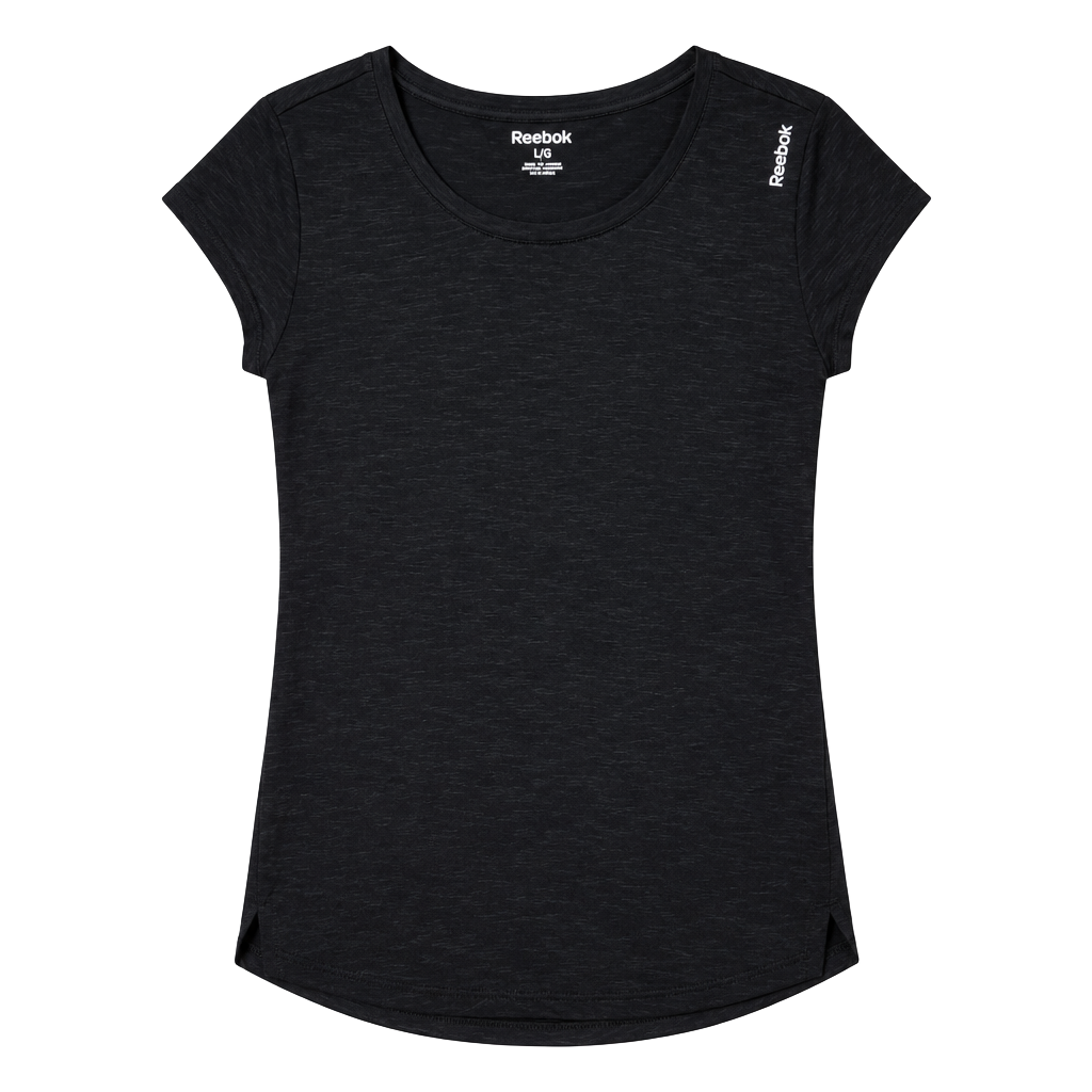 (274) Reebok Active T-Shirt Size L Black Heather 1