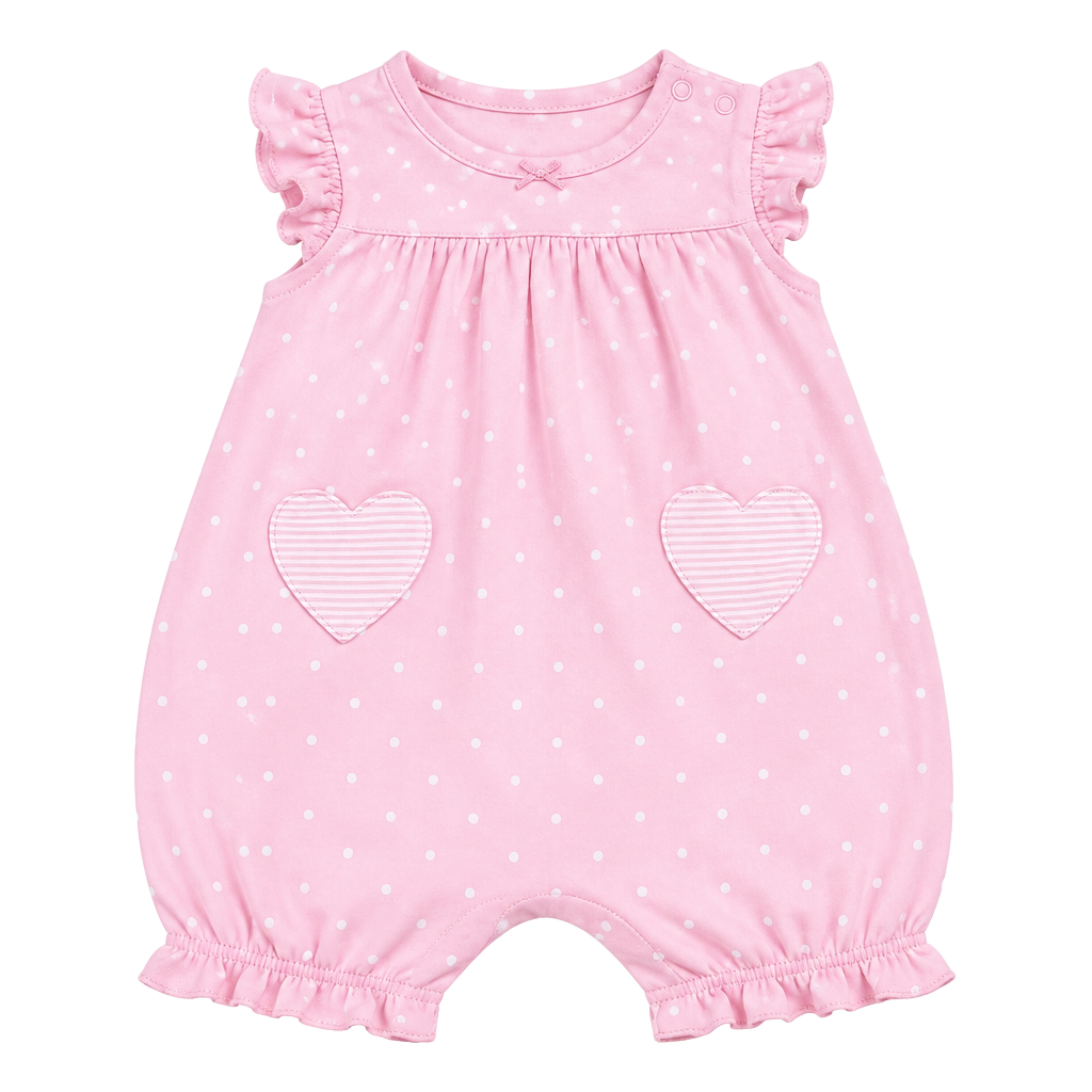 (518) Carter's Polka Dot Romper Size 3m Pink 1