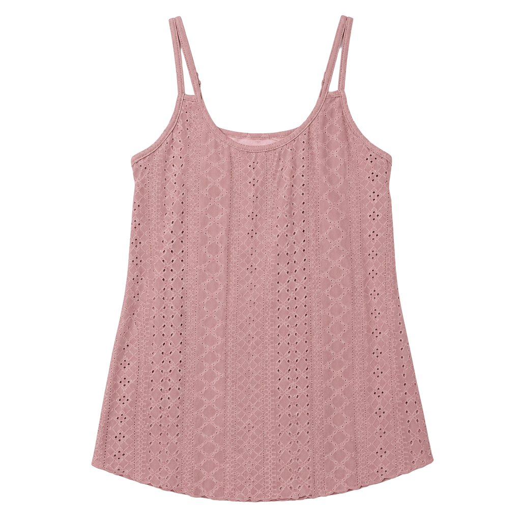(335) V for City Tank Top Pink Built In Bra 1