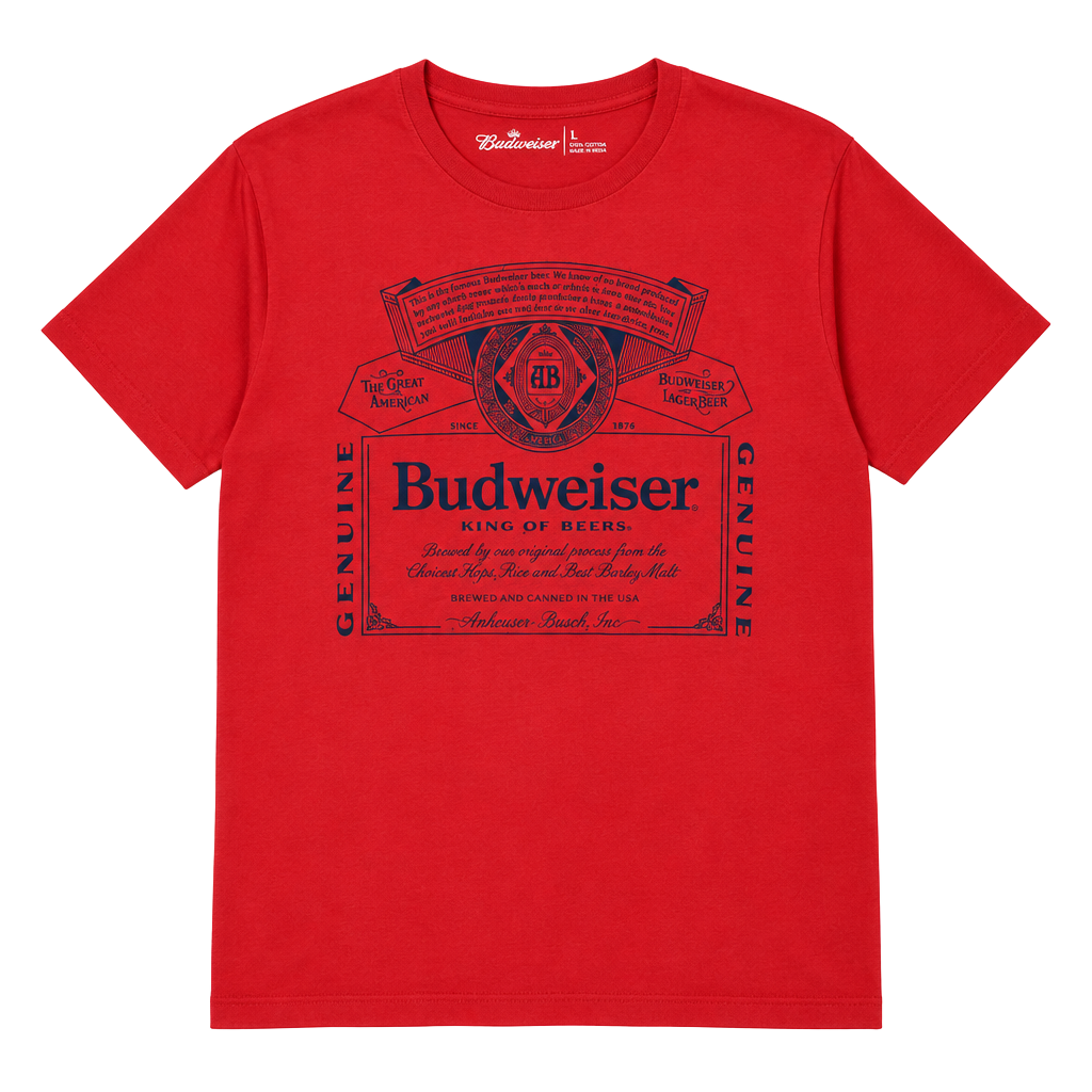(570) Brew City Budweiser T-Shirt Size 3 Red Graphic Tee 1