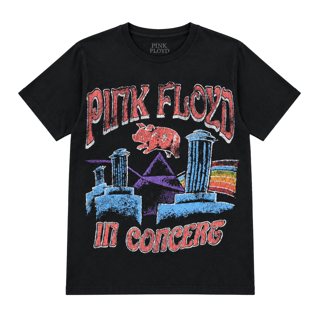 Pink Floyd In Concert T-Shirt Size Small Black 1