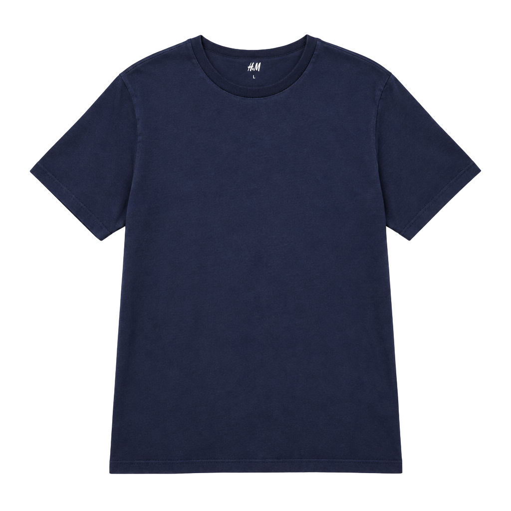 (571) H&M Regular Fit T-Shirt Size M Navy Blue 1