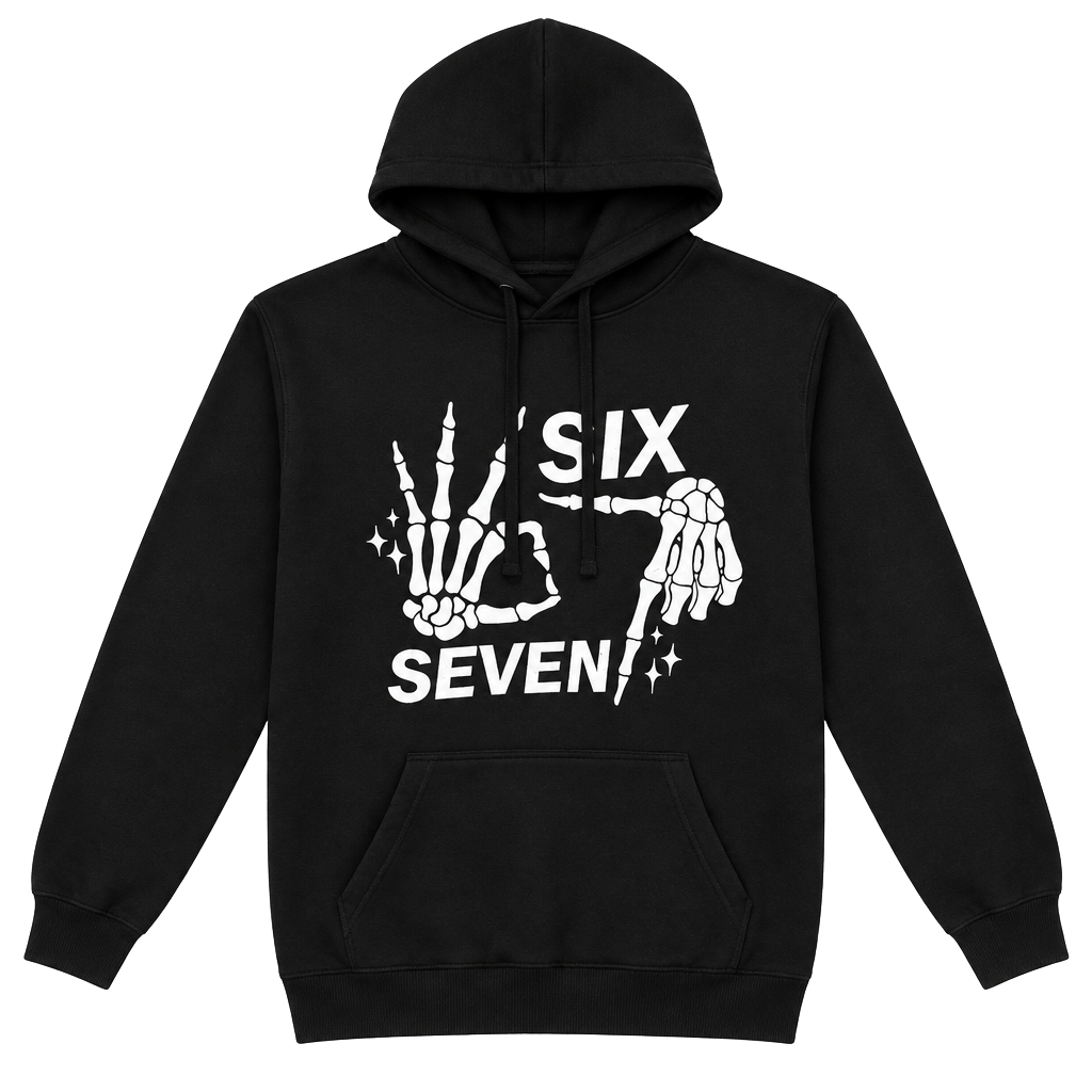 (576) Zuni Sportwear Skeleton Graphic Hoodie Size S Black 1
