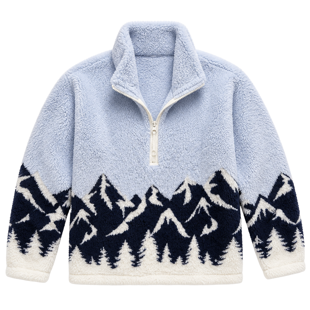 (329) No Boundaries Plush Half-Zip Pullover 1