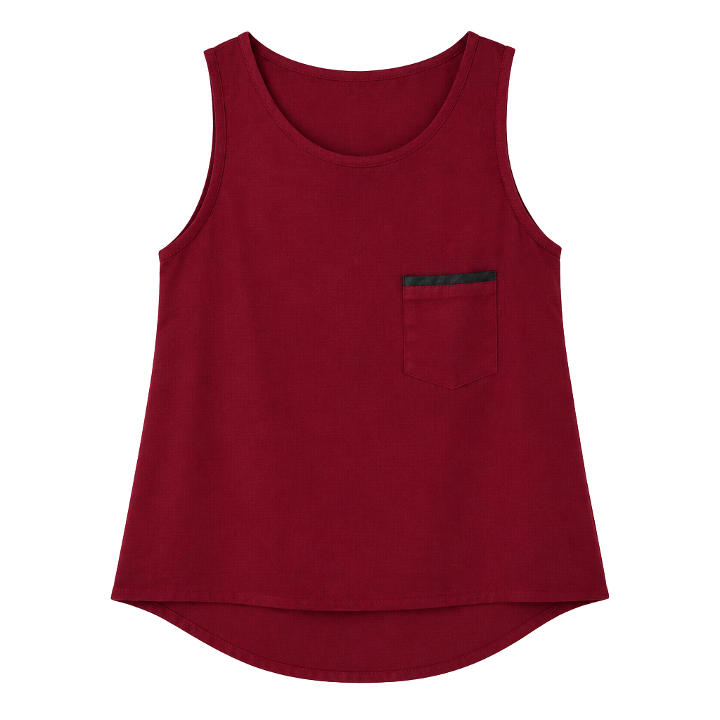 Ladies Makiyo Maroon Sleeveless Tank Top 1