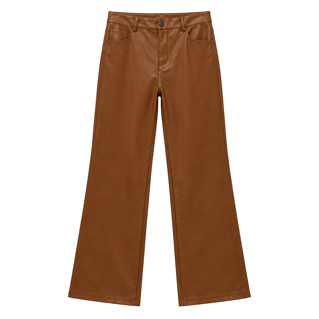 VQW Faux Leather Pants Brown 1