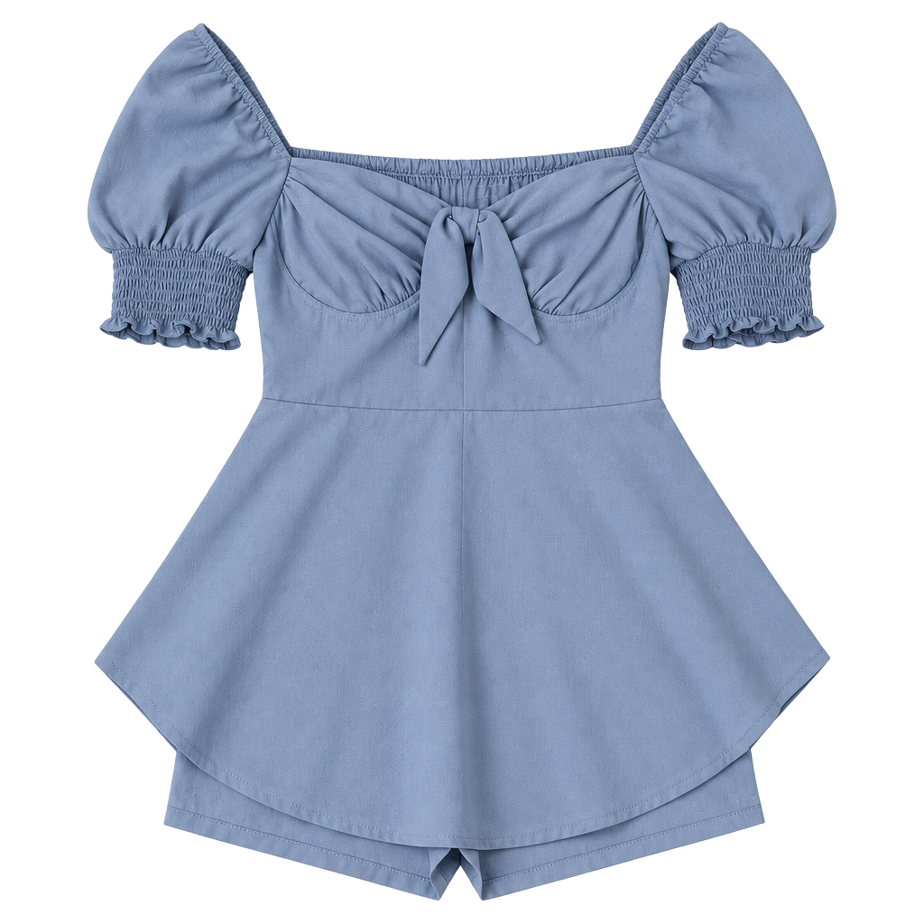 Lulus Be Your Sweetheart Romper Size L Blue 1