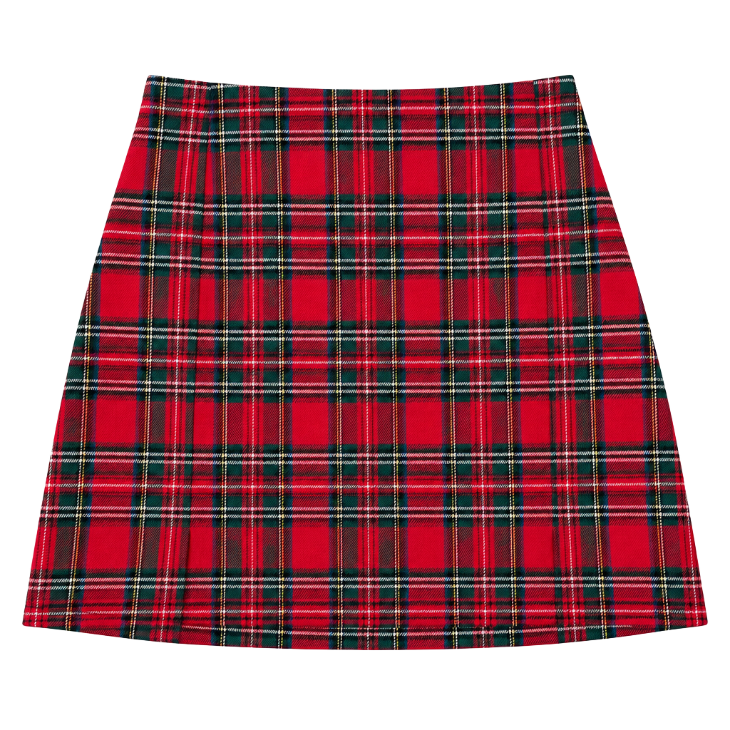 Brandy Melville Red Tartan Plaid Cara Skirt 1