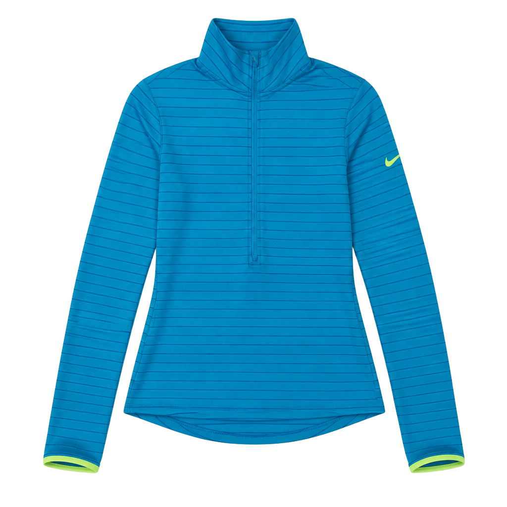 Nike Pro Dri Fit Pullover 1/2 Zip Blue M Running Cross Fit hyper warm 1