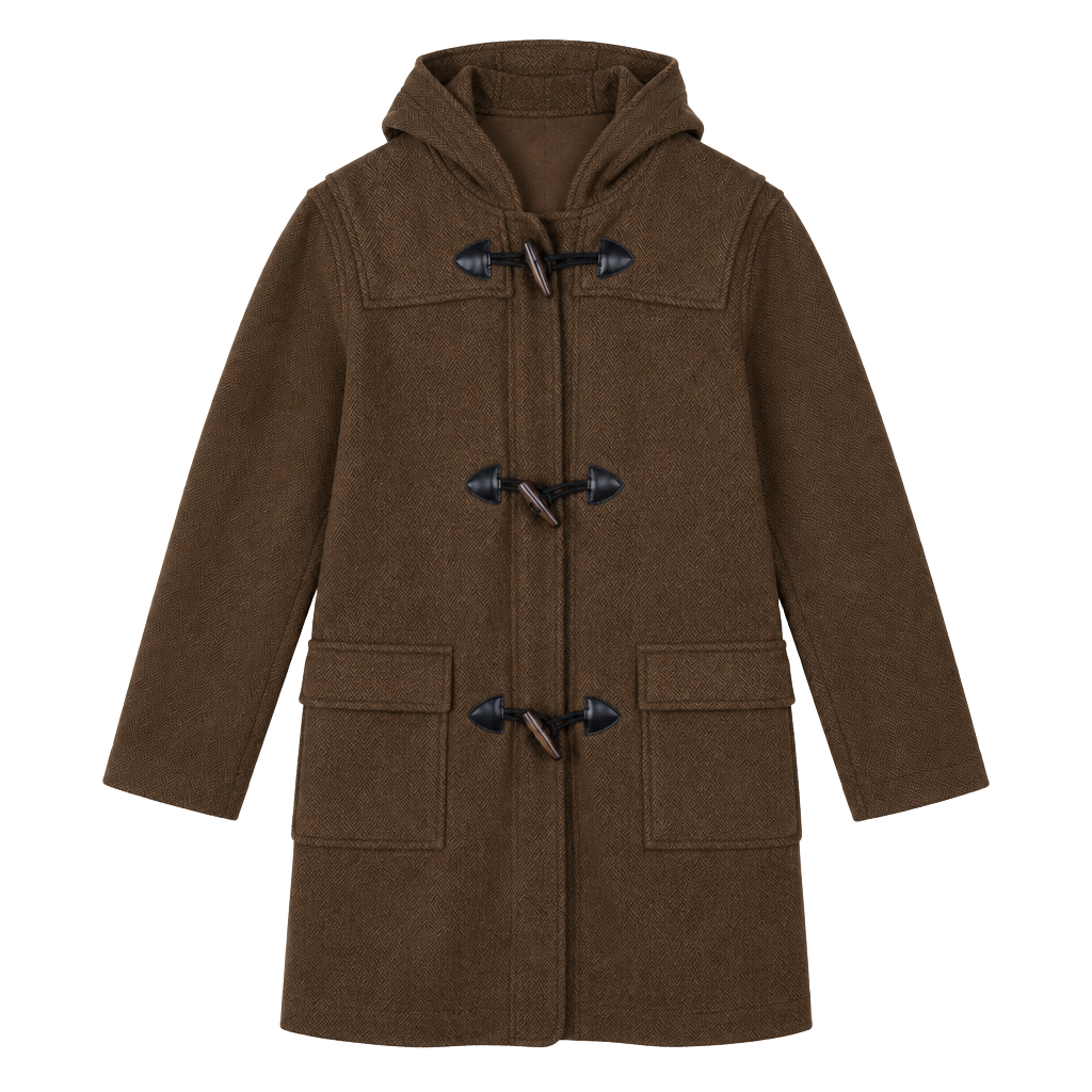 Susan Graver Fleece Duffle Coat Size S Brown Toggle Hooded Jacket 1