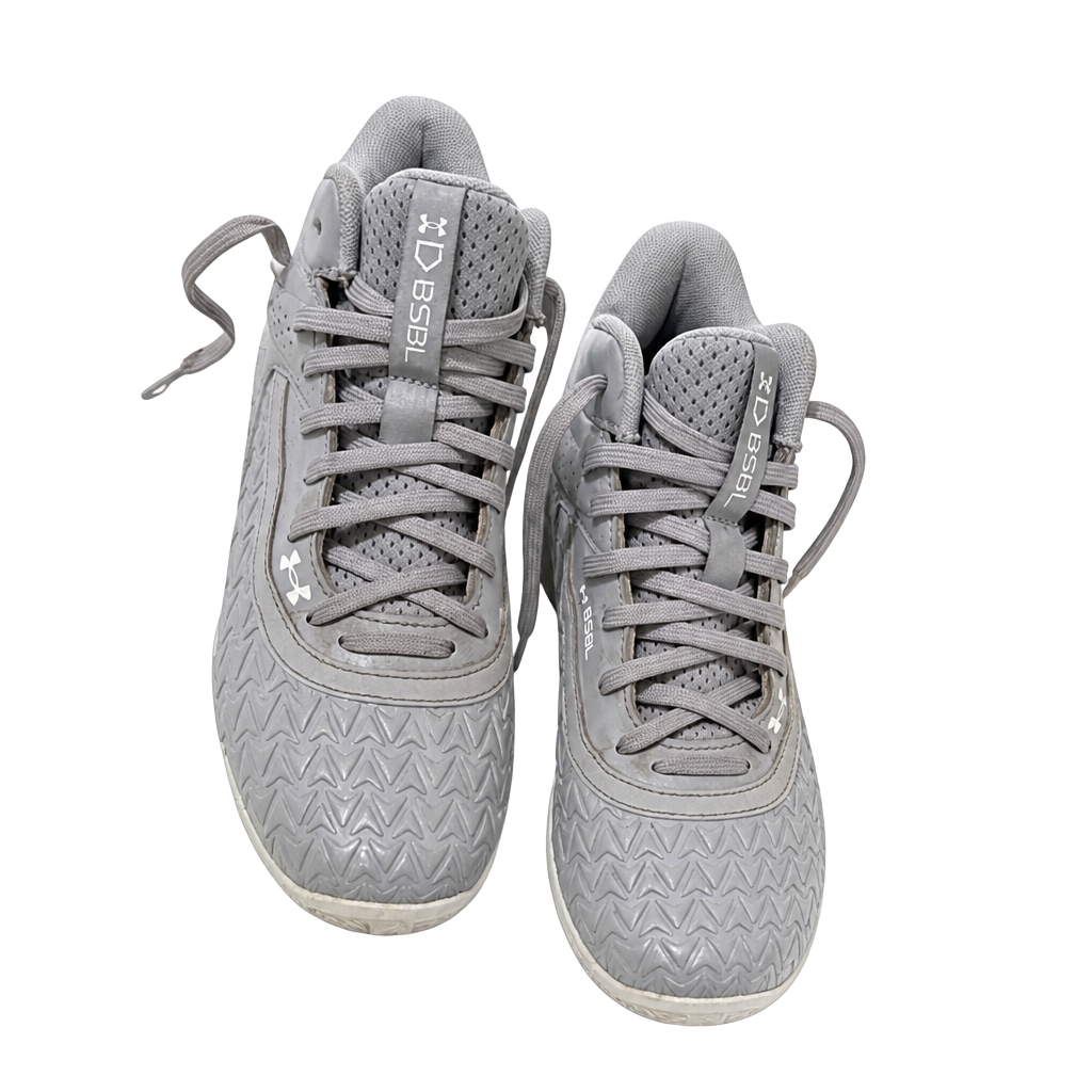 Under Armour Leadoff Mid RM 3.0 Size 5Y Baseball Cleats Gray 1