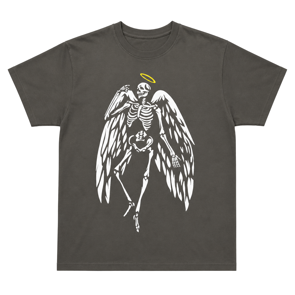 Launder Blessed Art Thou Skeleton Angel Graphic T-Shirt 2XL 1