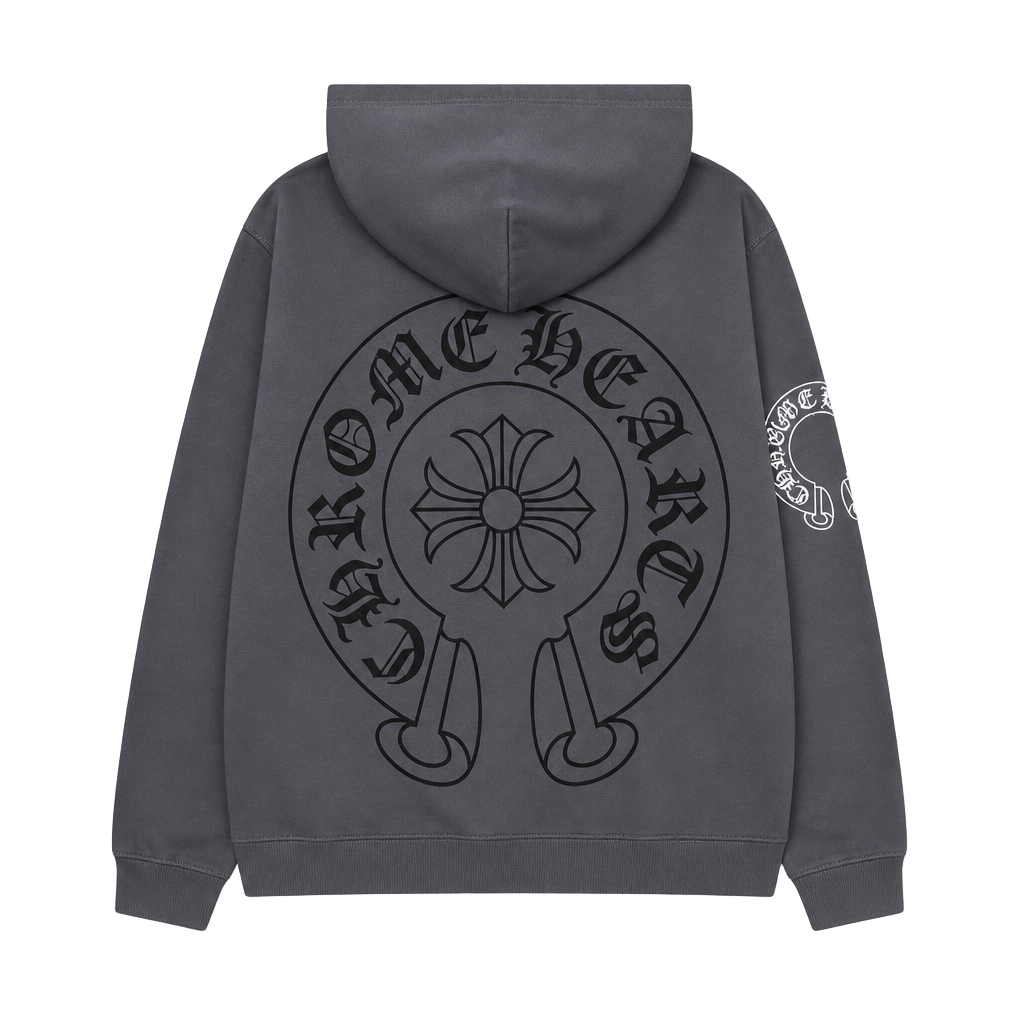 Chrome Hearts x Comme des Garcons Black Zip-Up Hoodie 1