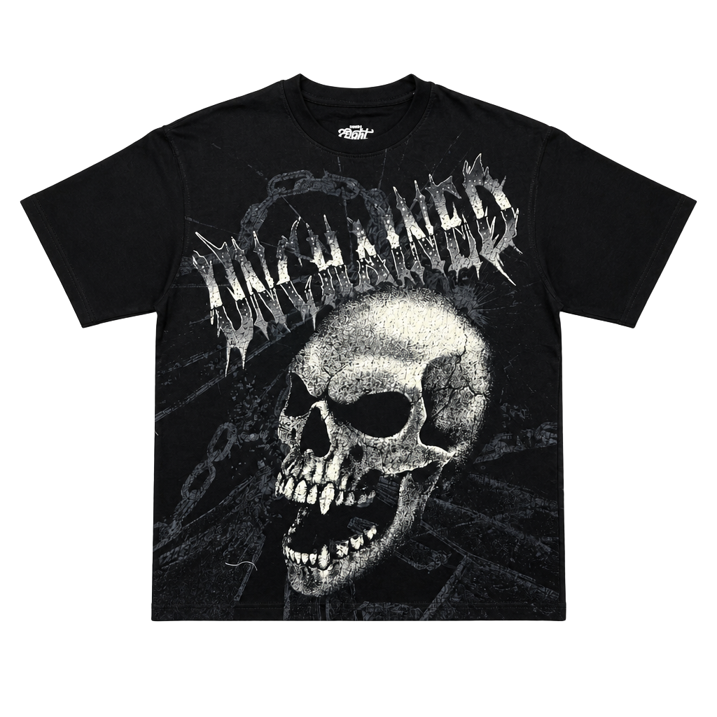 Eighty Eight Brand Black Unchained Rhinestones Boxy T-Shirt 1