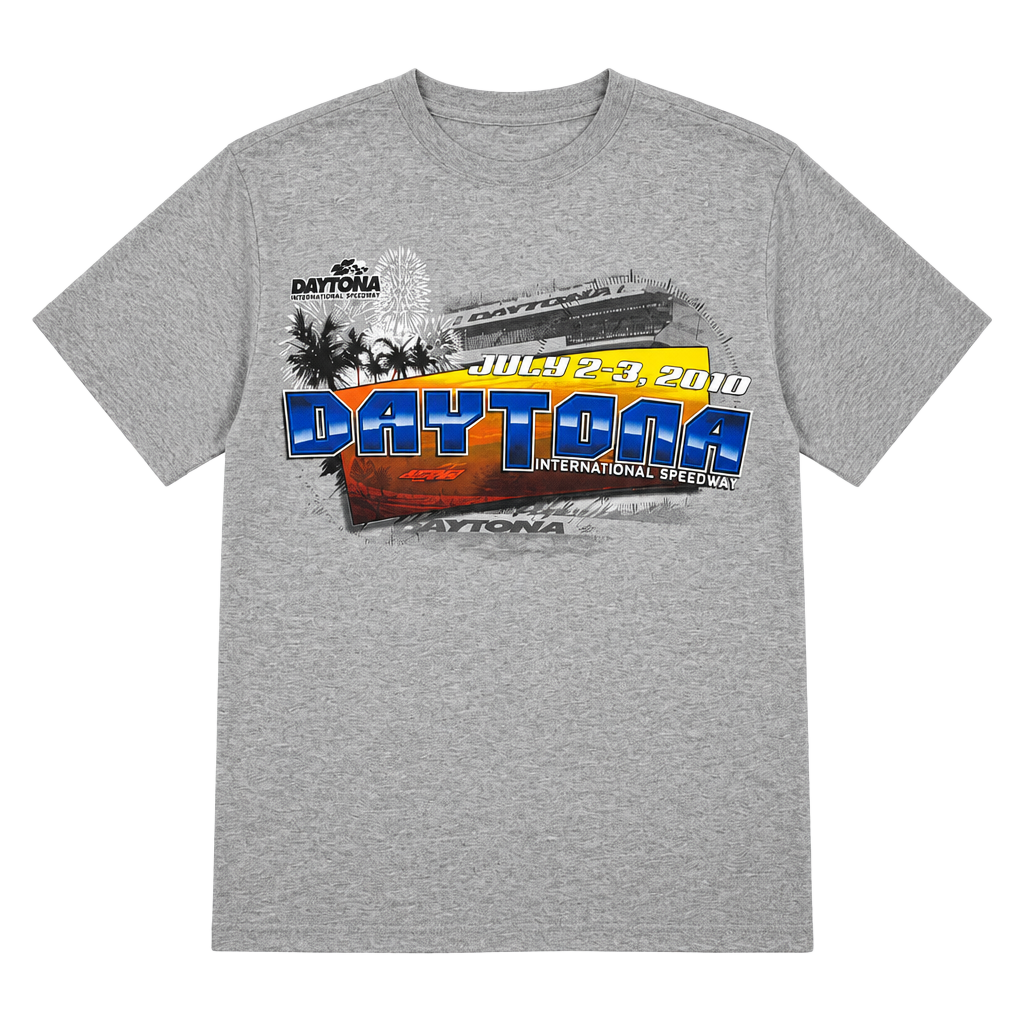 Daytona International Speedway July 2-3 2010 T-Shirt Size M Gray Graphic 1