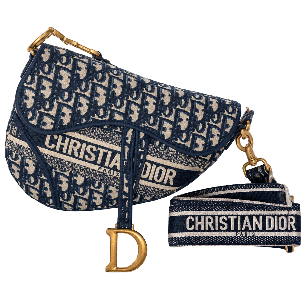 Christian Dior Saddle Bag Blue 1