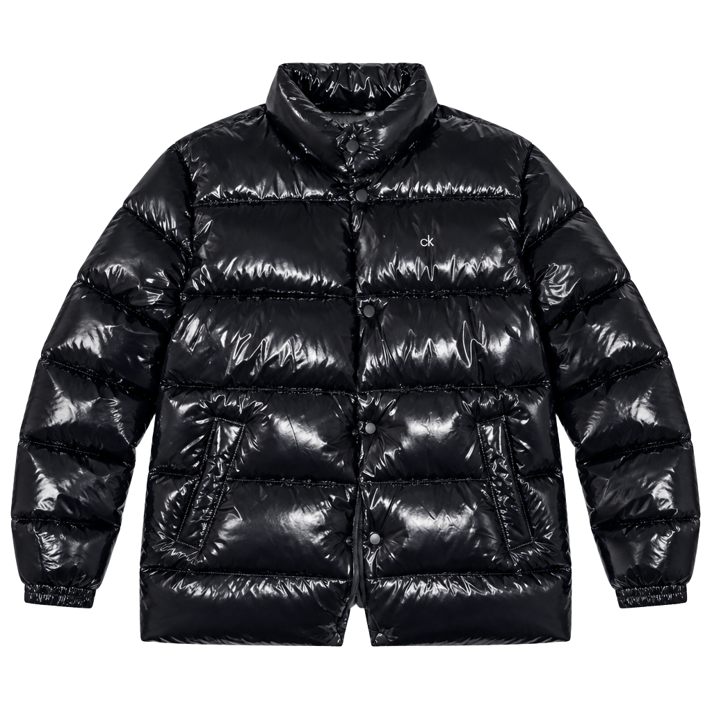 Calvin Klein Shiny Puffer Jacket Navy Blue 1
