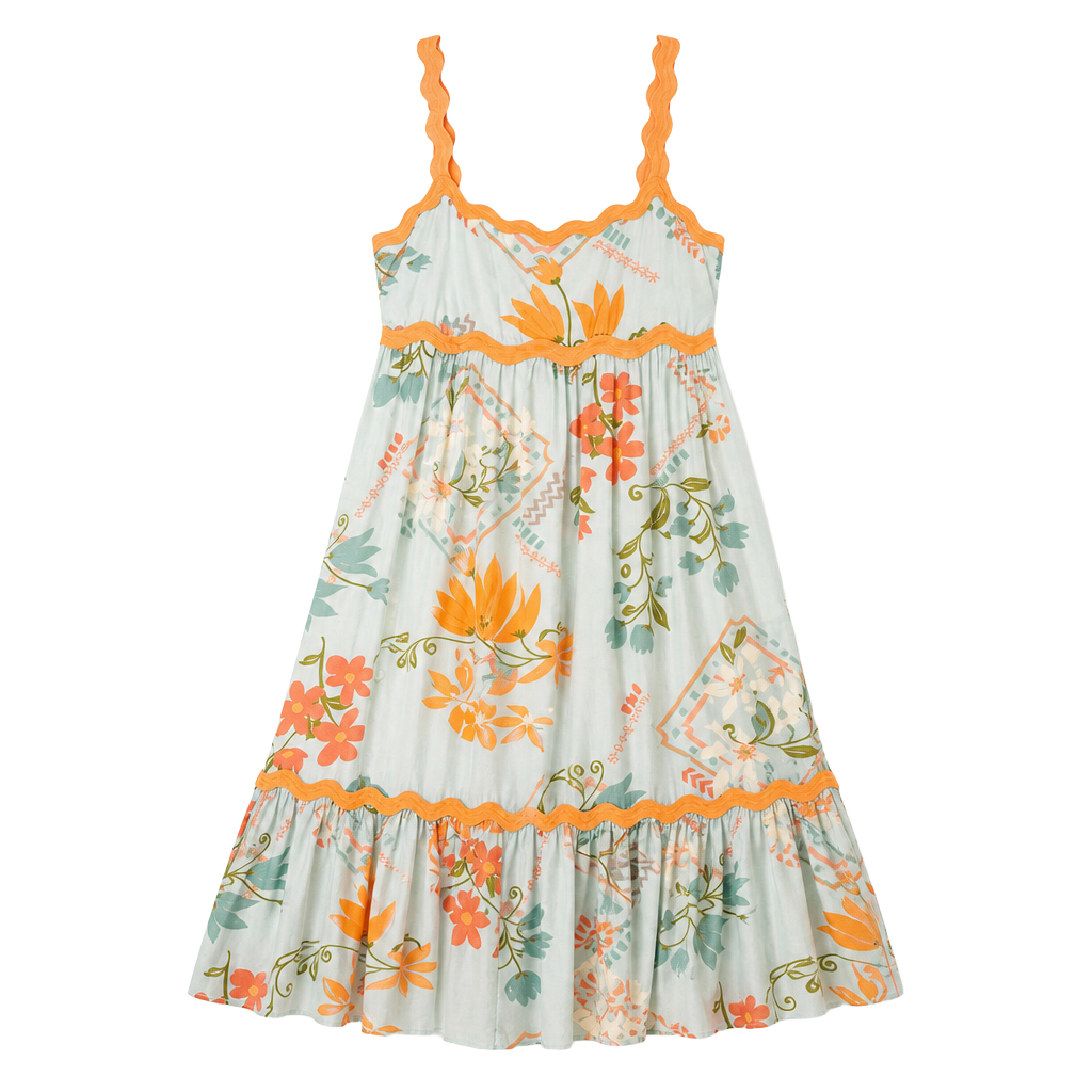Blu Pepper Floral Midi Dress Size M 1