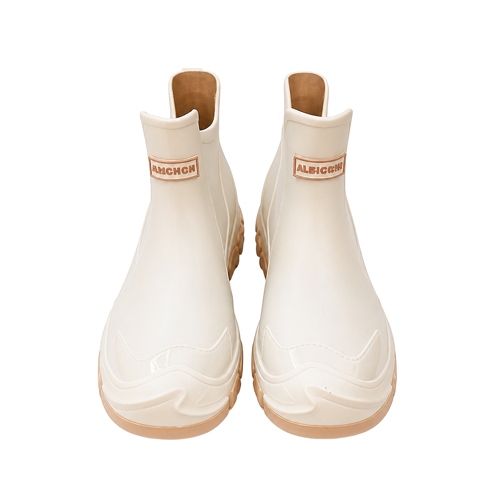 Aigle White Ankle Rain Boots 1