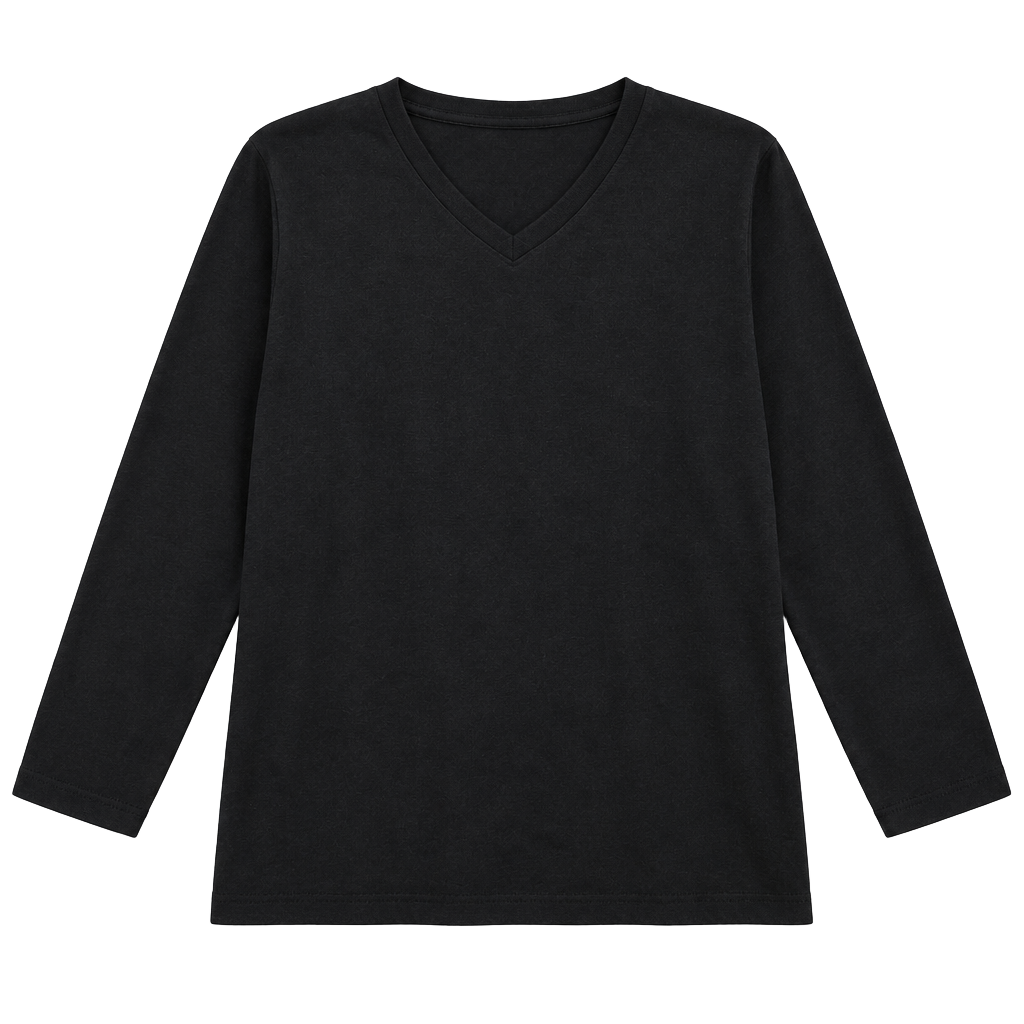Lands End Knit Shaped Fit T-Shirt Women's Sz L 14-16 Tops Black 1