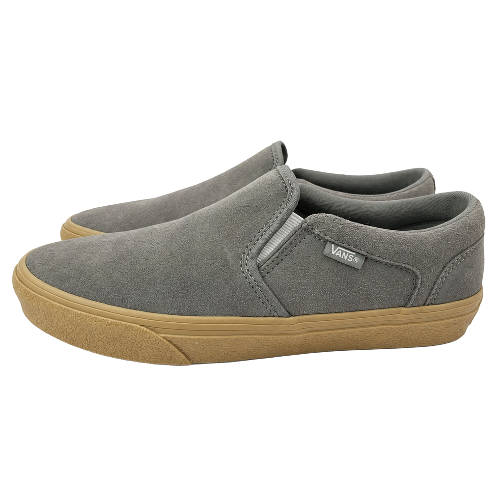 Vans Classic Slip-On Suede Grey Gum Sole Shoes size 9 men’s 1