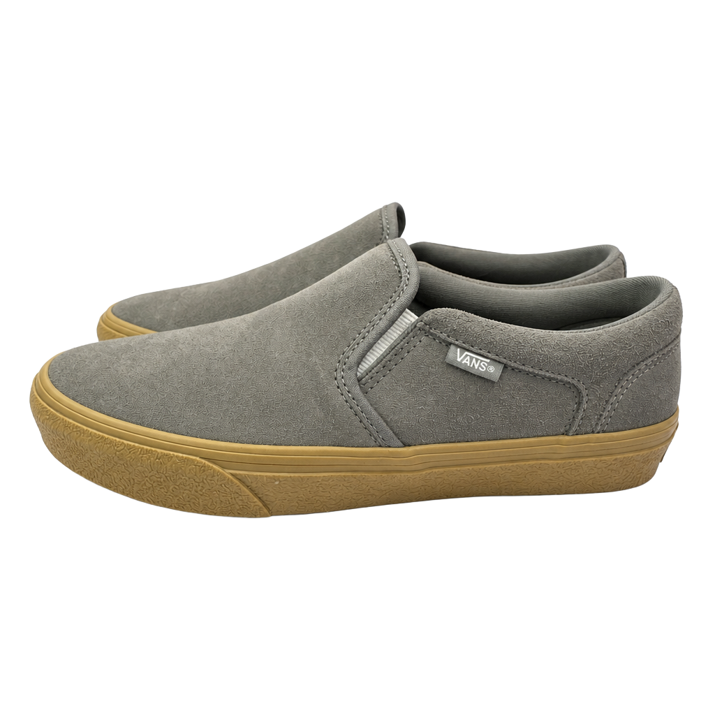 Vans Classic Slip-On Suede Grey Gum Sole Shoes size 8.5 men’s 1