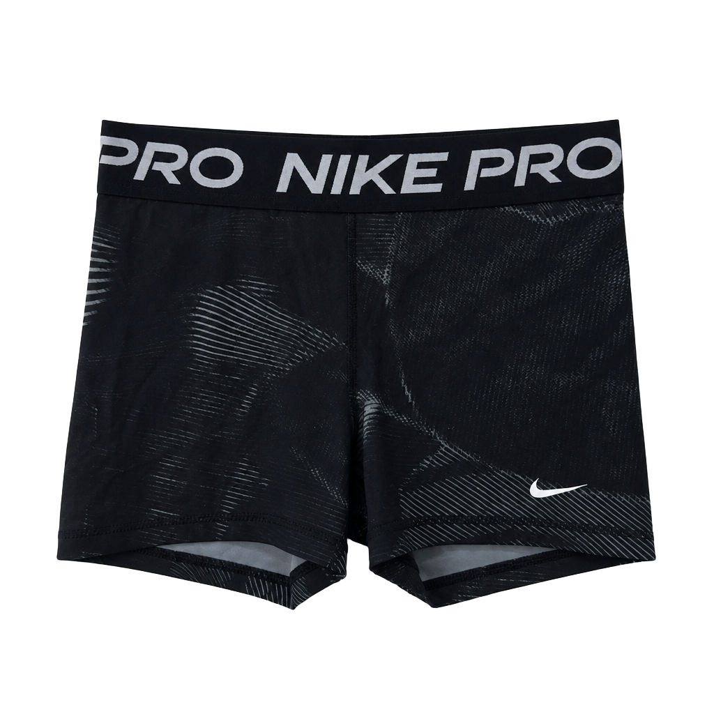 Nike Pro Dri-FIT Compression Shorts Black/Grey Patterned Women's Size M. 1