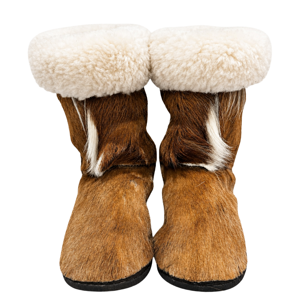 Cleverboks Genuine Springbok Fur Winter Boots Sheepskin Lining Women's Size 9 1