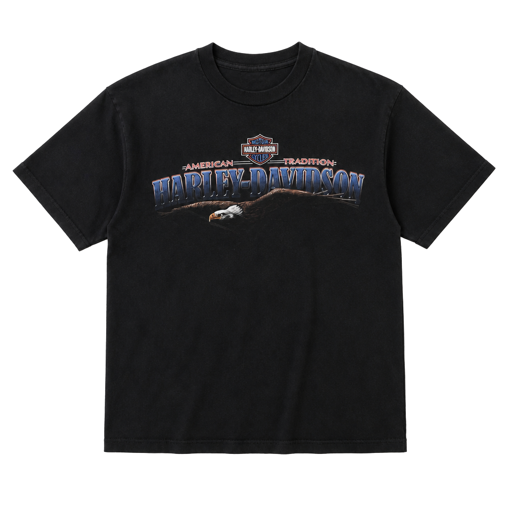 Vintage Harley-Davidson Orlando Florida American Tradition Eagle Graphic T-Shirt XL 1