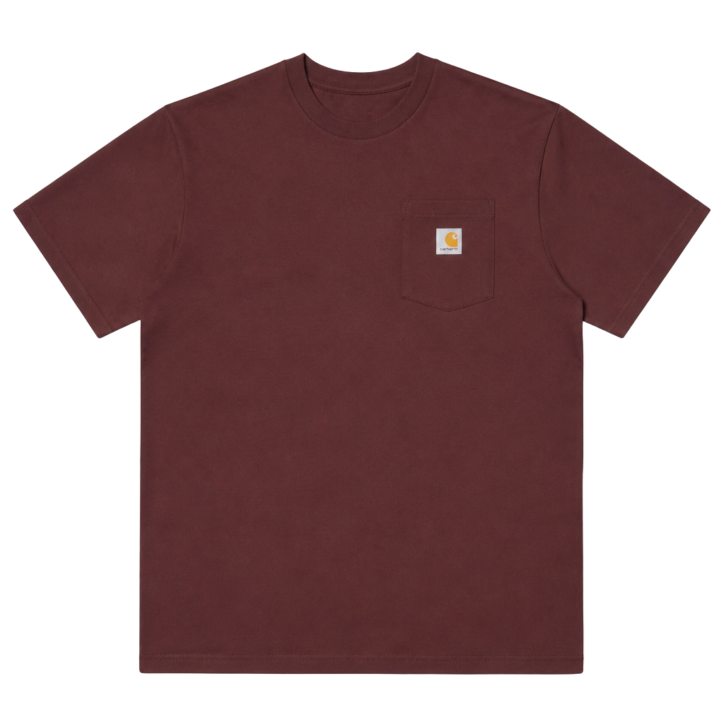 Carhartt Pocket T-Shirt Size XL Burgundy Loose Fit Cotton Workwear 1