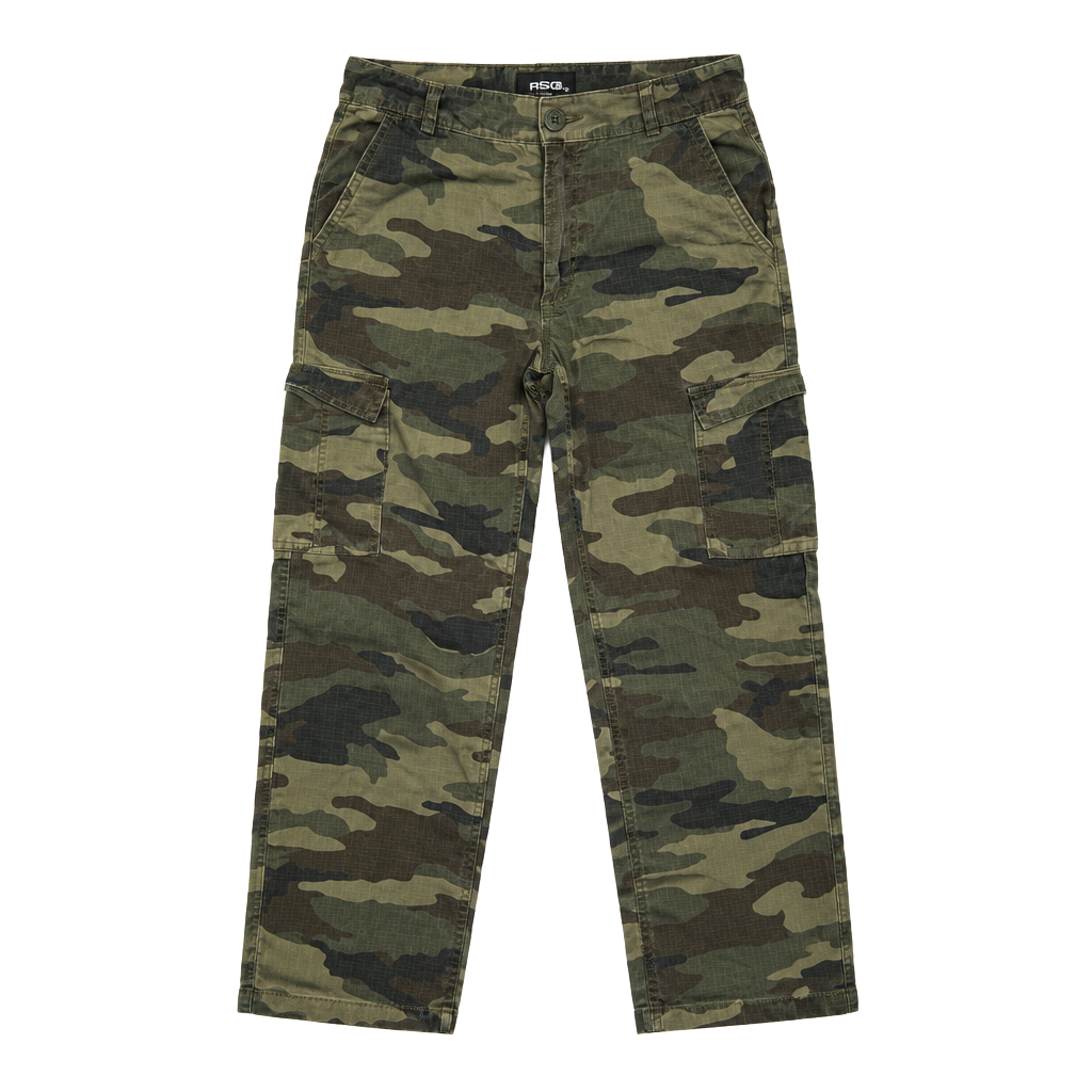 RSQ Camo Cargo Pants Size 16 Loose Fit Green Woodland Camouflage/155 1