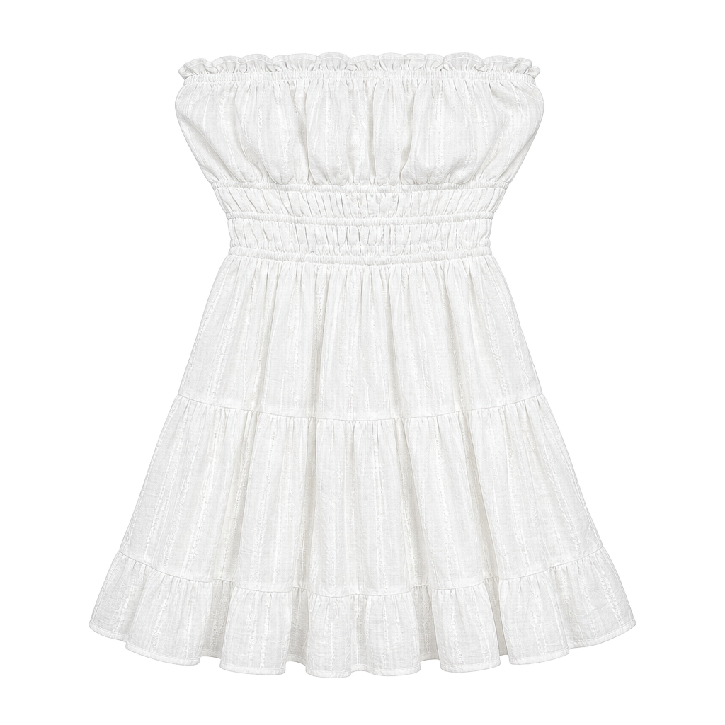 Thirty Thirty White Off The Shoulder Mini Dress Size L/154 1