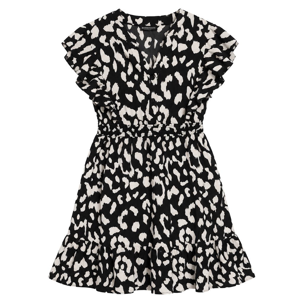 BloomChic Animal Print Dress Size 18-20 Black White/162 1