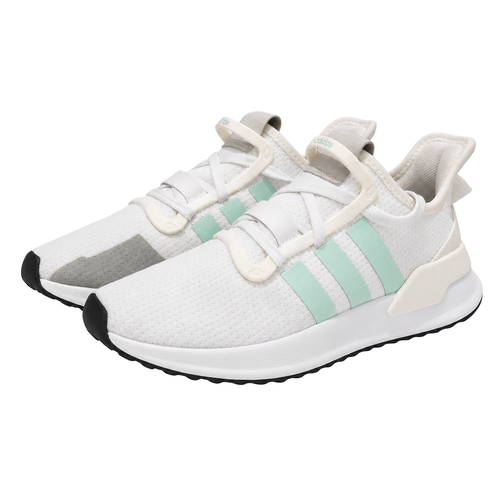 Adidas U_Path Run White and Teal Sneakers 1