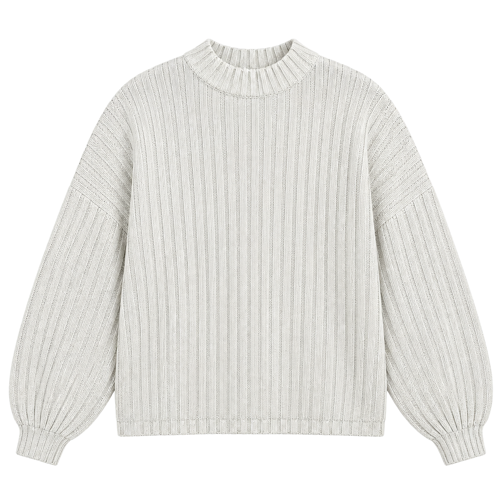 Princess Polly Oversized Sweater Size L/XL White Ribbed Knit Turtleneck 1