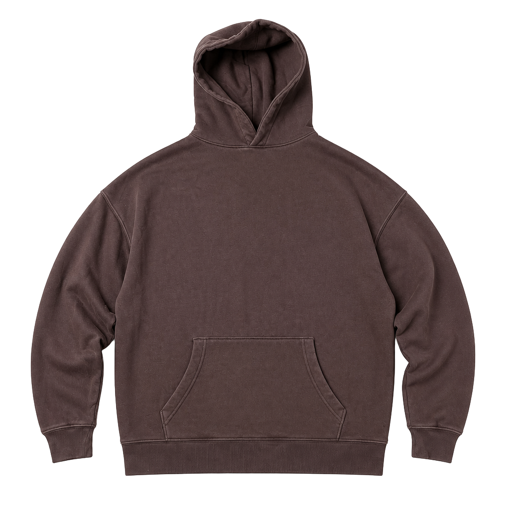 No Boundaries Oversized Blank Hoodie Brown 1