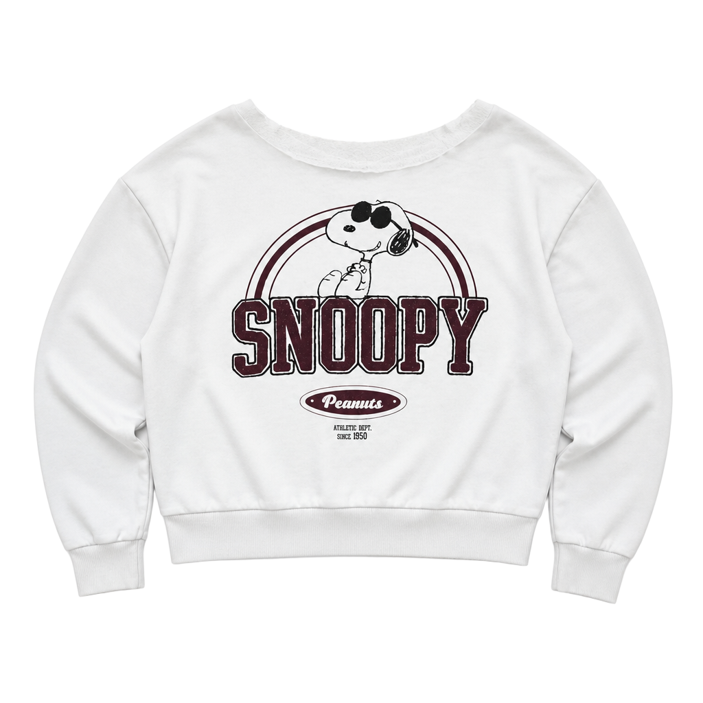 Peanuts Snoopy Athletic Dept. Graphic Chenille Crewneck Sweatshirt 1