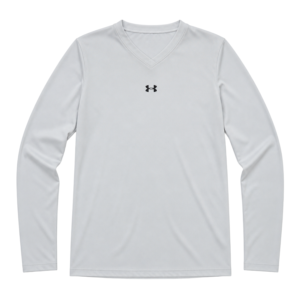 Under Armour HeatGear Long Sleeve Compression Shirt White Medium 1