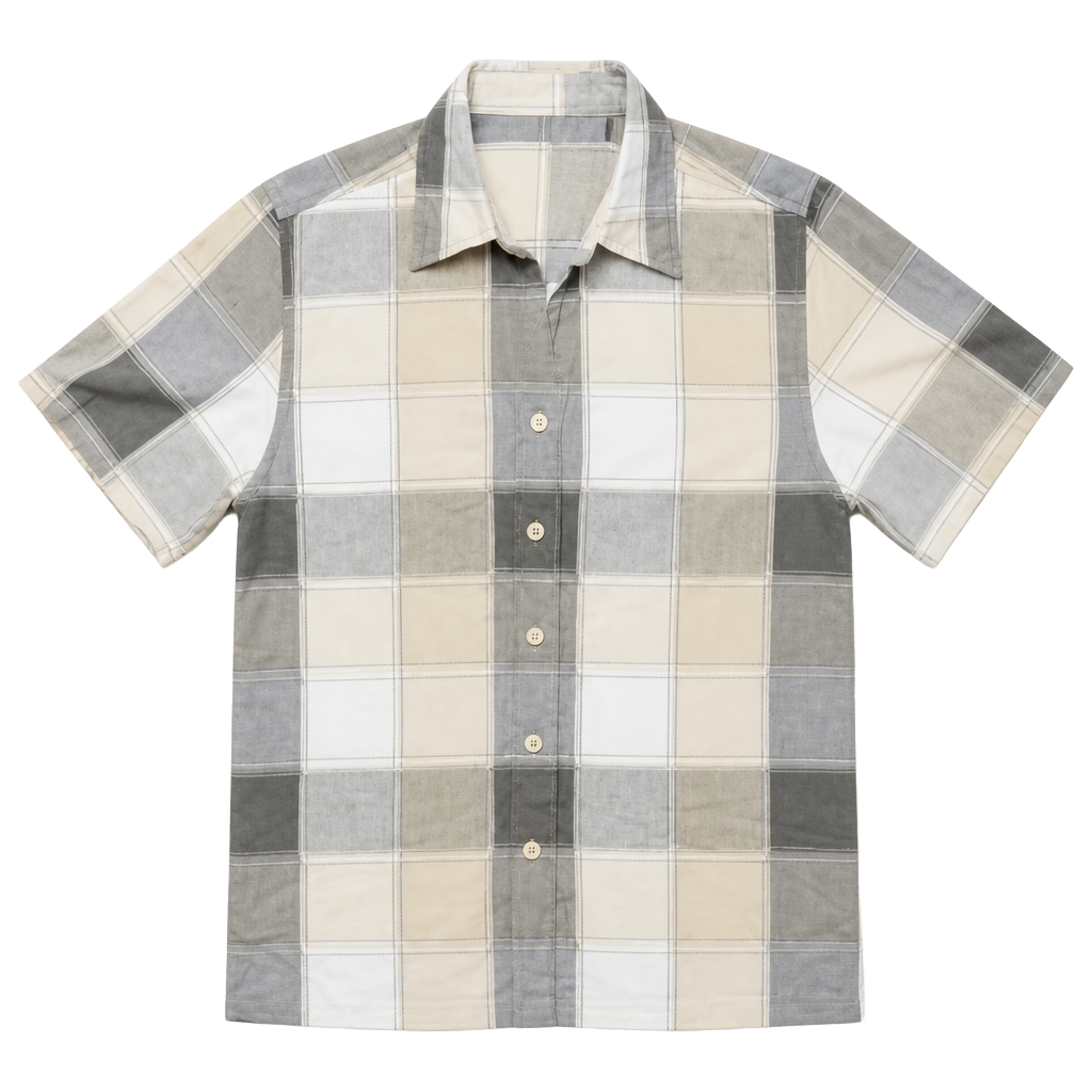 Sarah Bentley Shirt Women M Medium Plaid Button Up Short Sleeve Cotton Blend 1