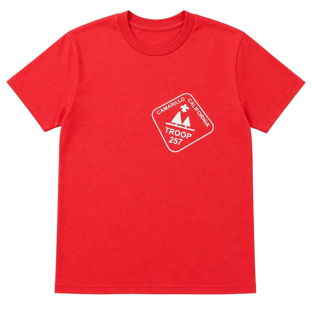 Vintage Hanes Heavyweight T Shirt Boy Scouts Camarillo California Troop 257 L 1