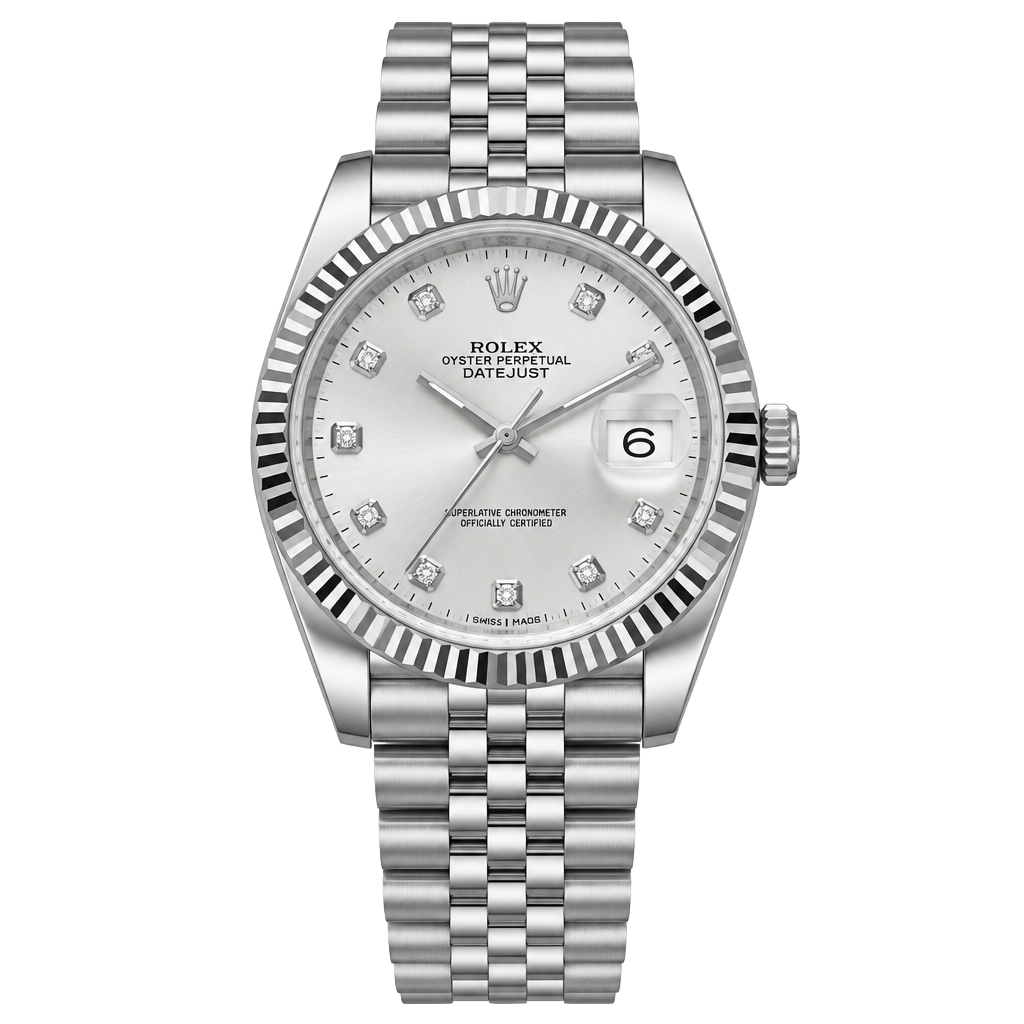 Rolex Datejust Watch Silver Diamond Dial Jubilee Fluted Bezel SEND A MESSAGE IF INTERESTED 1